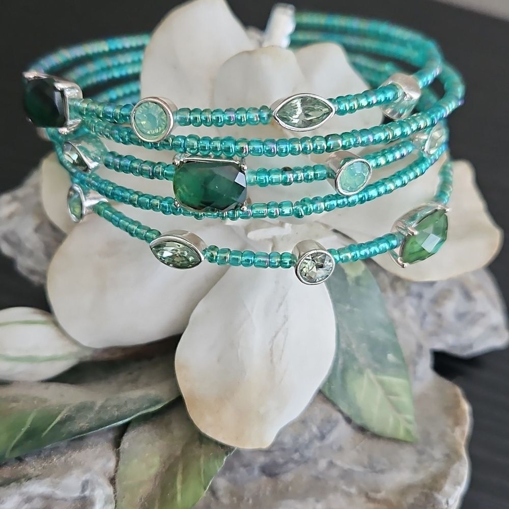 Vintage Beaded Bracelet With Stones